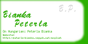 bianka peterla business card